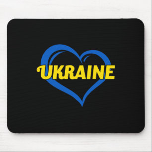 I Love Ukraine I Heart Ukraine Ukrainian Flag Mouse Pad
