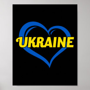 I Love Ukraine I Heart Ukraine Ukrainian Flag Poster