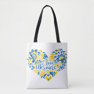 I love Ukraine inspirational quote heart Tote Bag