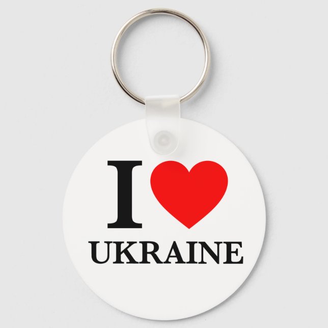 I Love Ukraine Key Ring (Front)