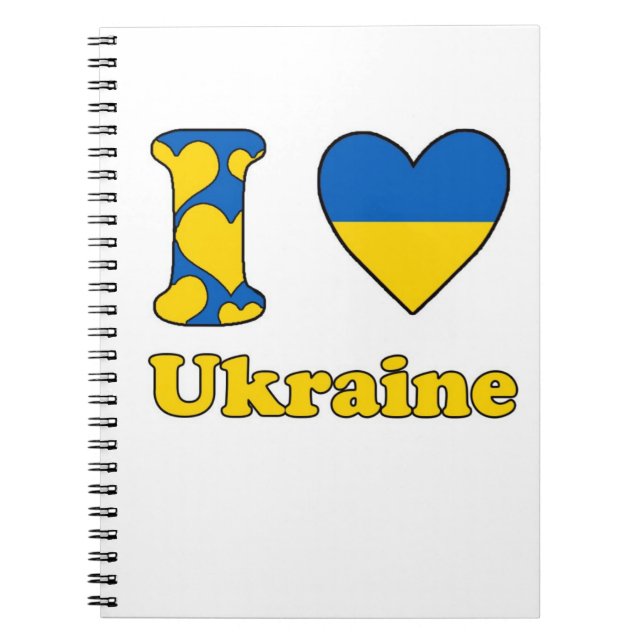 I love Ukraine Spiral Notebook (Front)