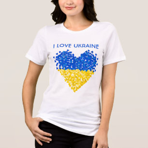 I love Ukraine. Ukraine Support. Tri-Blend Shirt
