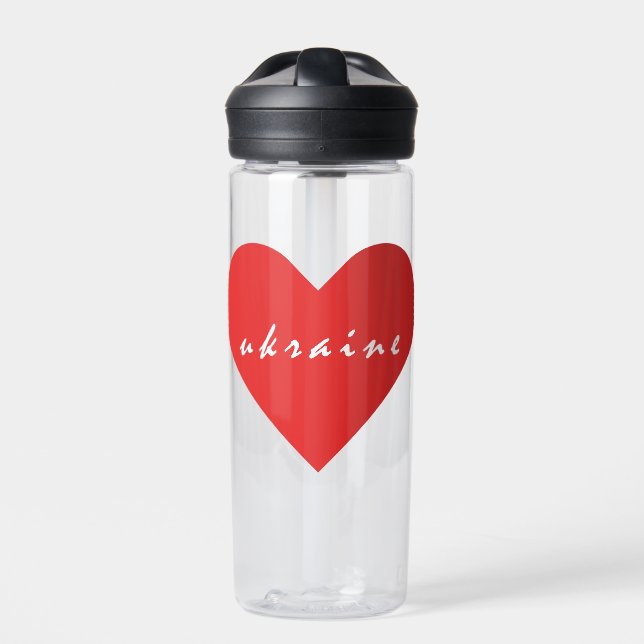 I love Ukraine Water Bottle (Front)