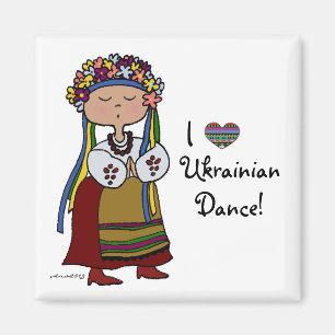 I Love Ukrainian Dance Magnet