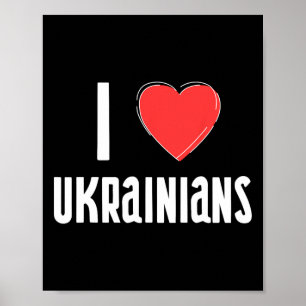 I Love Ukrainians Nationality Ukraine Poster