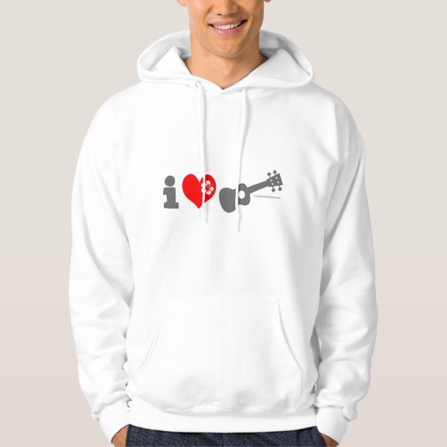 I Love Ukulele Hoodie (Front)