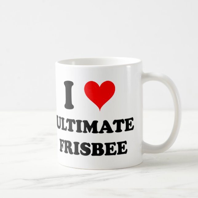 I Love Ultimate Frisbee Coffee Mug (Right)