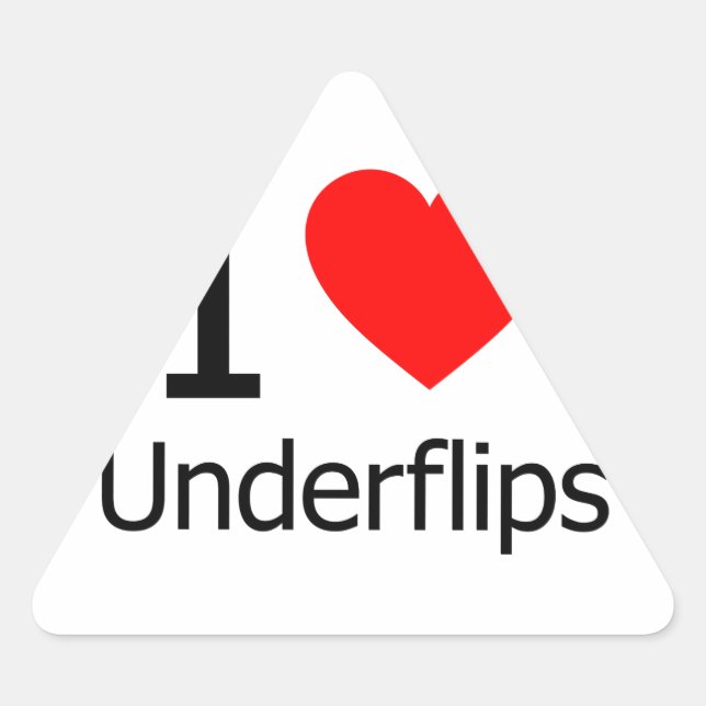 I Love Underflips Triangle Sticker (Front)