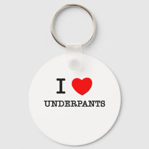 I Love Underpants Key Ring