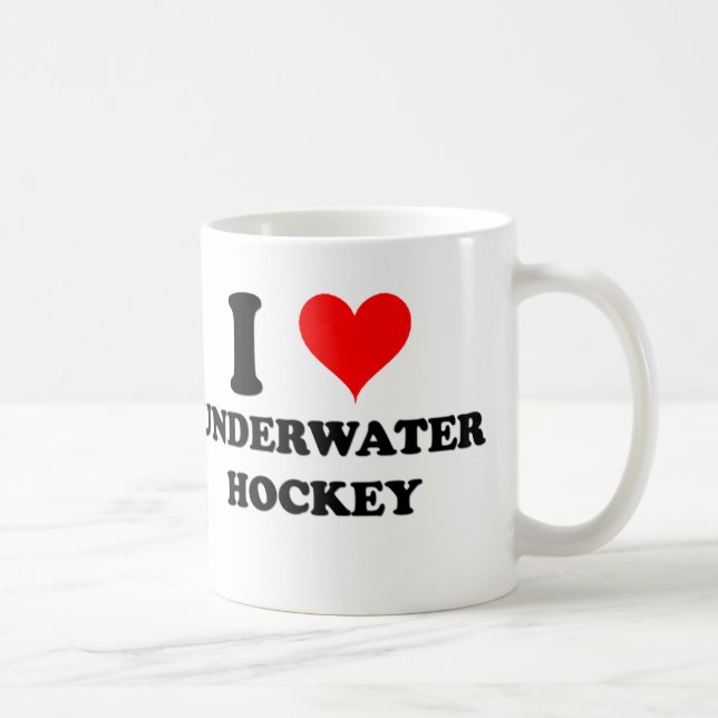 I Love Underwater Hockey Coffee Mug (Right)
