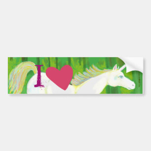 I Love Unicorns Bumper Sticker