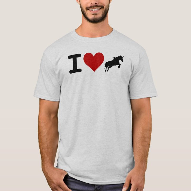 I Love Unicorns T-Shirt (Front)
