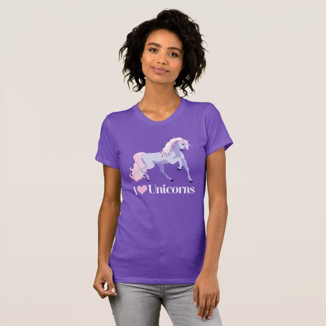 I Love Unicorns T-Shirt (Front Full)