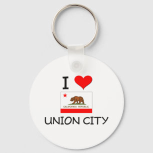 I Love UNION CITY California Key Ring