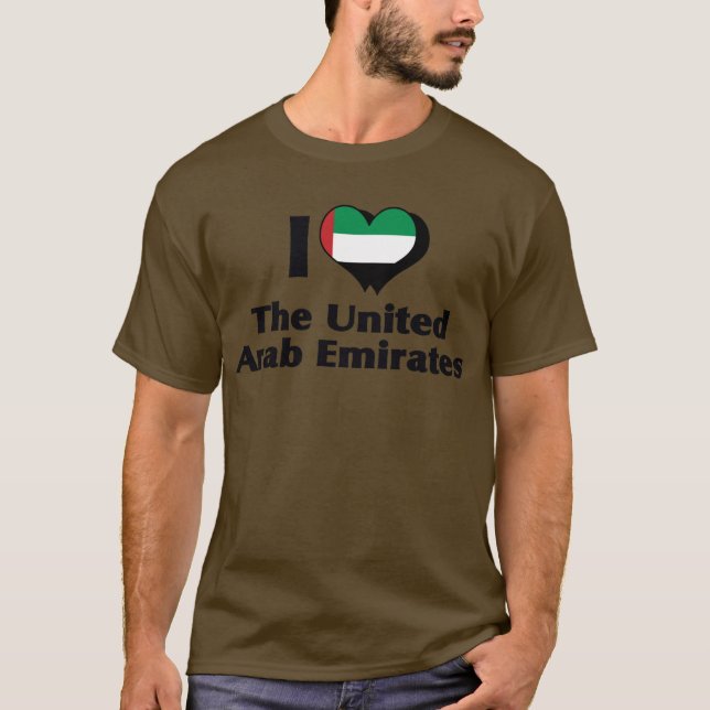 I Love United Arab Emirates Flag Shirt (Front)