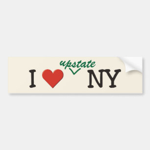 I love UPSTATE NY Bumper Sticker