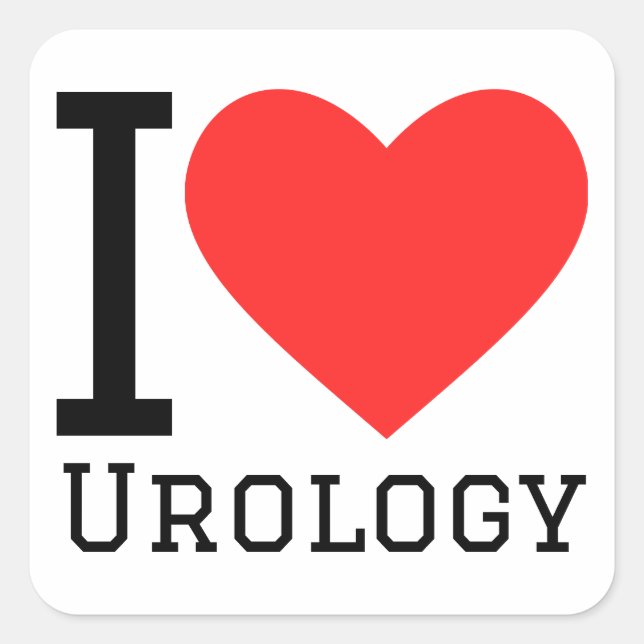I love urology square sticker (Front)