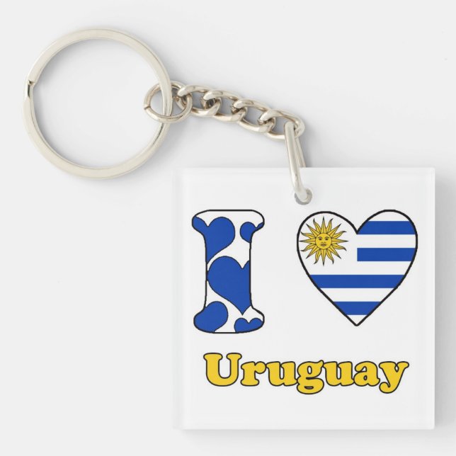 I love Uruguay Key Ring (Front)