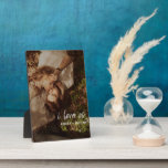 I Love Us Couple Quote Photo Names Plaque<br><div class="desc">A beautiful way to celebrate your relationship, this photo plaque design features 'i love us' in white hand lettered script overlay at the bottom right, followed by your names. To personalize, replace with your photo and edit the names field. Note: it will look best to use a medium to dark...</div>