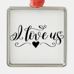 **I LOVE US** METAL TREE DECORATION