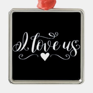 **I LOVE US** METAL TREE DECORATION