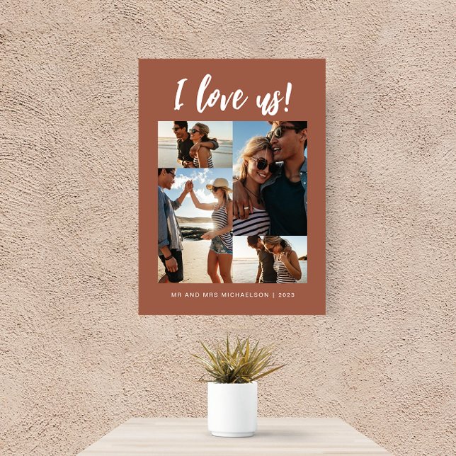 I love us Script Photo Terracotta Canvas Print (Creator Uploaded)