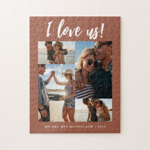 I love us Script Photo Terracotta Jigsaw Puzzle
