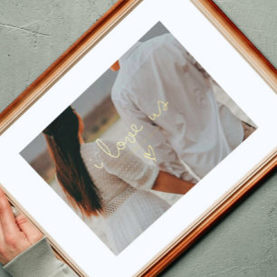 i love us   TEXT GOLD HEART Photo Foil Prints