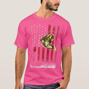 I Love Usa American Flag And Fishing I Am A Fisher T-Shirt