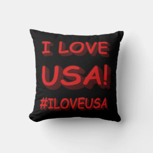 "I LOVE USA" Cute Expression Design. Buy Now Cushion