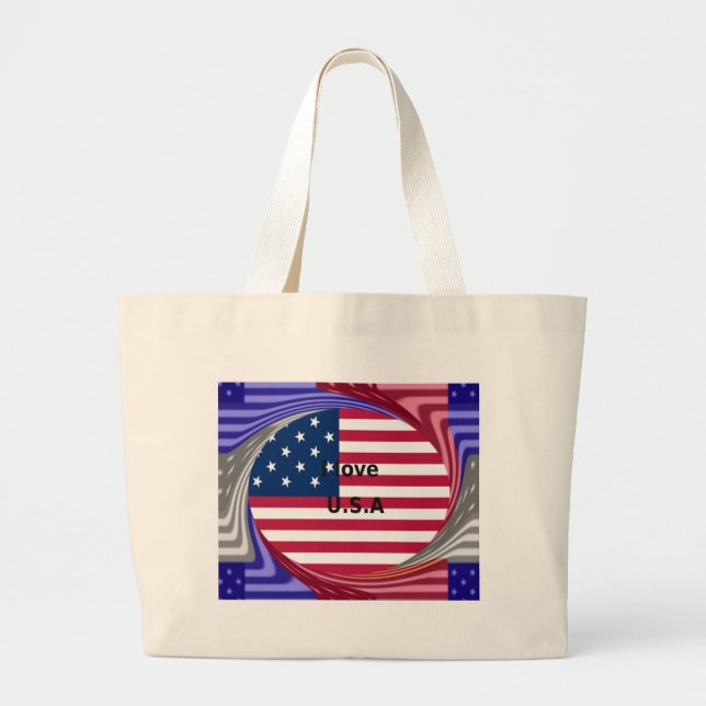 I LOVE USA LARGE TOTE BAG (Front)