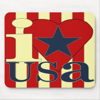 I Love USA Mouse Pad