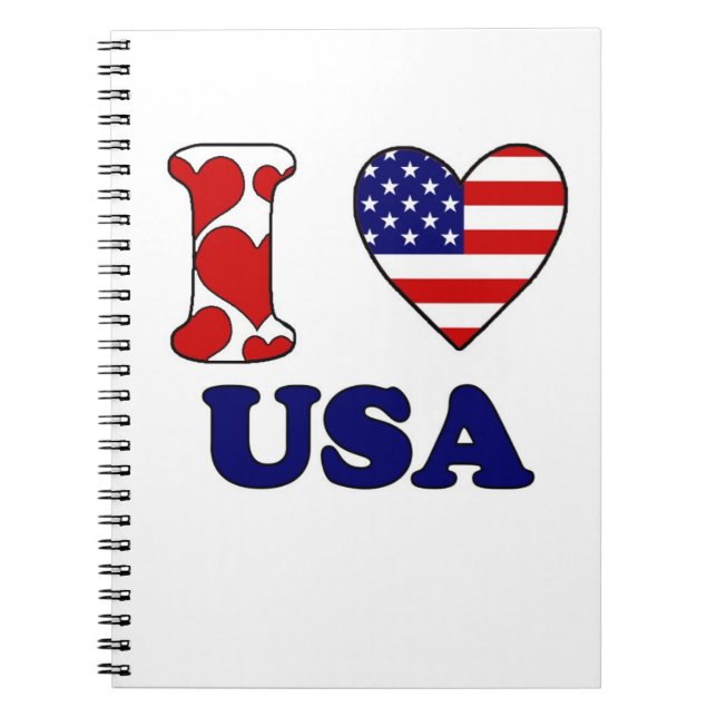 I love USA Spiral Notebook (Front)