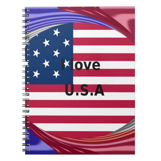 I LOVE USA SPIRAL NOTEBOOK (Front)