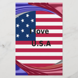 I LOVE USA STATIONERY