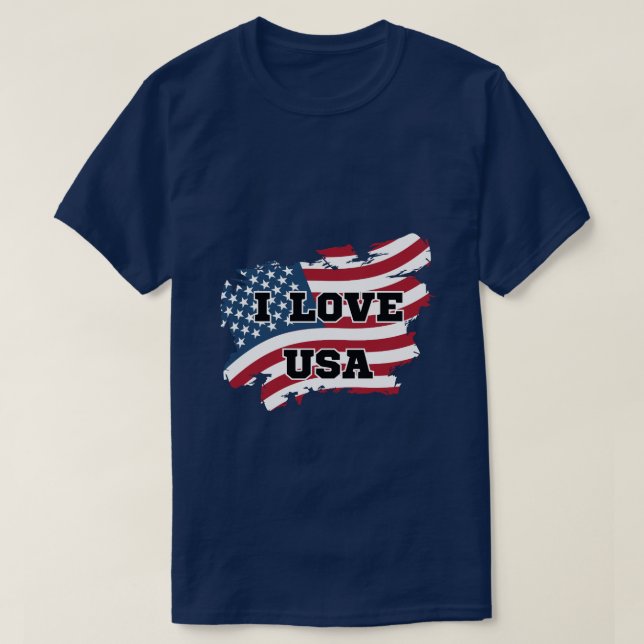 I Love USA T-Shirt (Design Front)