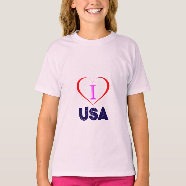 I Love USA T-Shirt (Front)