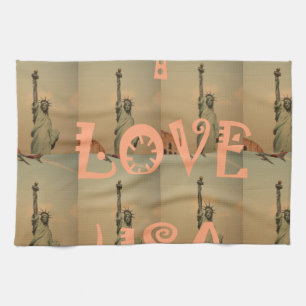 I Love USA Tea Towel