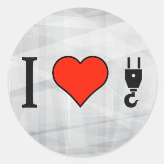 I Love Using A Hook Of A Crane Classic Round Sticker