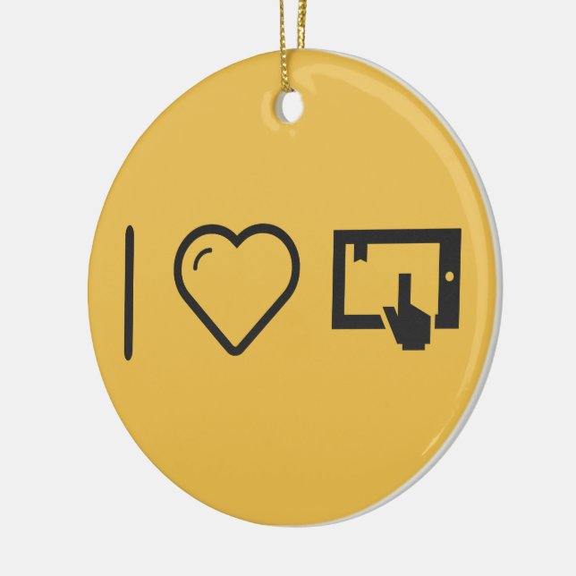 I Love Using Ipad Ceramic Tree Decoration (Left)