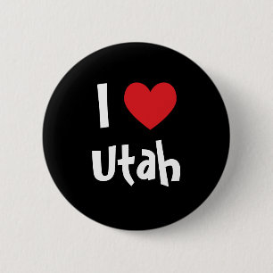 I Love Utah 6 Cm Round Badge