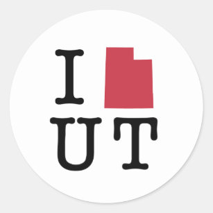 I Love Utah Classic Round Sticker