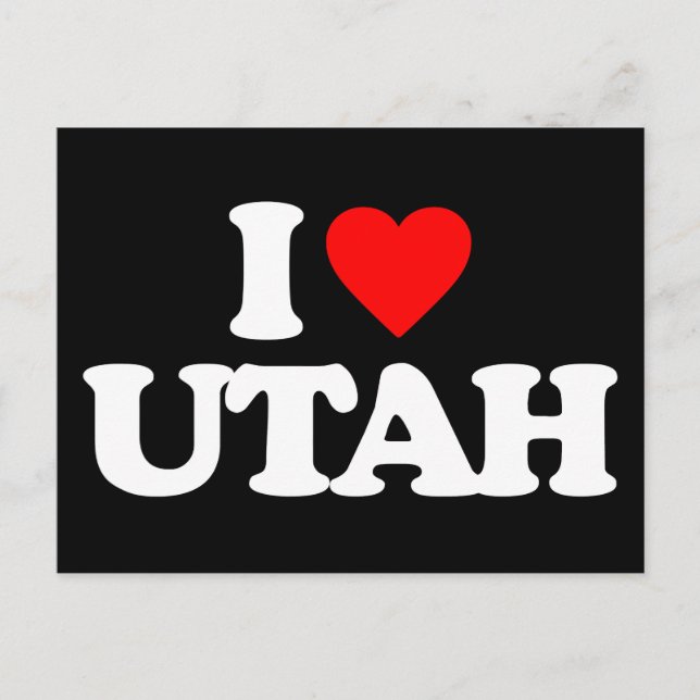 I LOVE UTAH POSTCARD (Front)