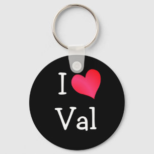 I Love Val Key Ring