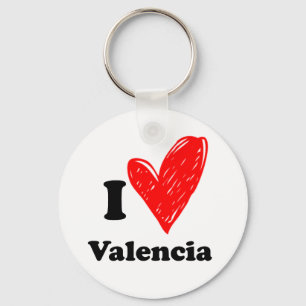 I Love Valencia Key Ring
