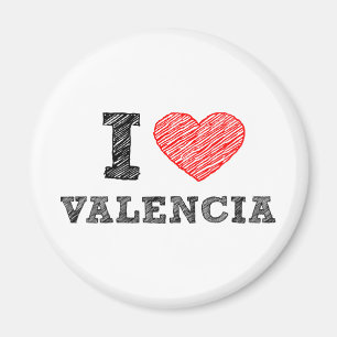 I Love Valencia Magnet