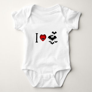 I Love Vampire Bats Baby Bodysuit