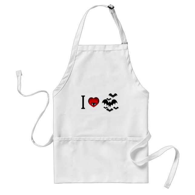 I Love Vampire Bats Standard Apron (Front)