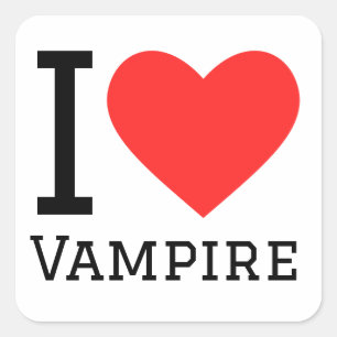 I love vampire square sticker