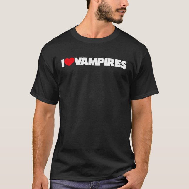 I Love Vampires Pullover Hoodie (Front)
